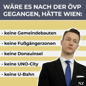 Gernot Blümel vergisst viel. Zum Beispiel, wie Wien dastehen würde, ginge es nach der ÖVP. Bild: neuezeit.at/Anna Fischer