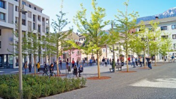 Spittal an der Drau: Der neue Rathausplatz belebt die Innenstadt. Foto: eggspress