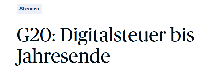 Im Februar 2020 wusste "Die Presse": Jetzt wird´s aber wirklich was mit der neuen Steuer.