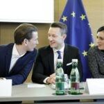 Gernot Blümel, Sebastian Kurz und Elisabeth Köstinger Foto: BKA/Dragan Tatic