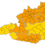 Die Corona-Ampel für Österreich. Das Burgenland ist gelb-grün geschaltet. Bild: https://corona-ampel.gv.at/