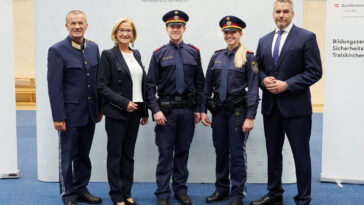 Polizistinnen und Polizisten? Bitte nur mit ÖVP-Parteibuch! Niederösterreichische ÖVP-Politiker sind für massiven Postenschacher im BMI verantwortlich. Bild: NLK Pfeiffer