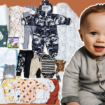 Finnland Babybox Ein Baby mit Strampler