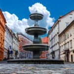Brunnen in Ljubiljana Slowenien Wasser