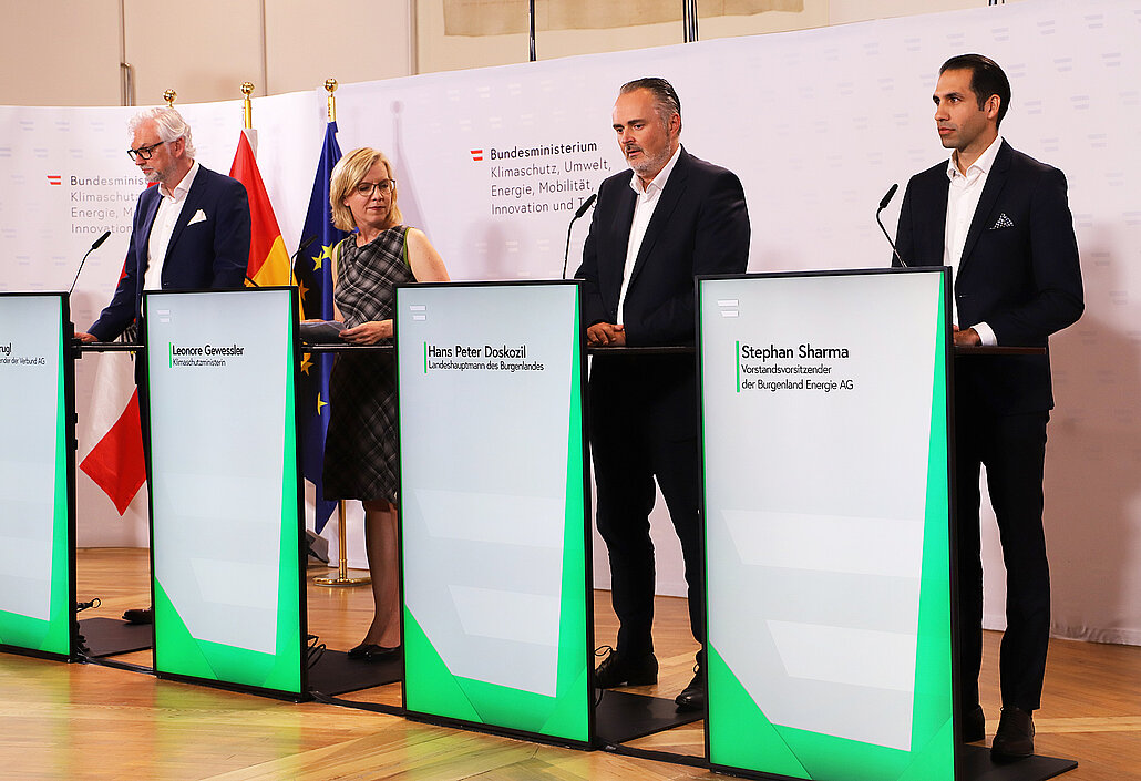 Hans Peter Doskozil, Leonore Gewessler, Wasserstoffanlage, Burgenland