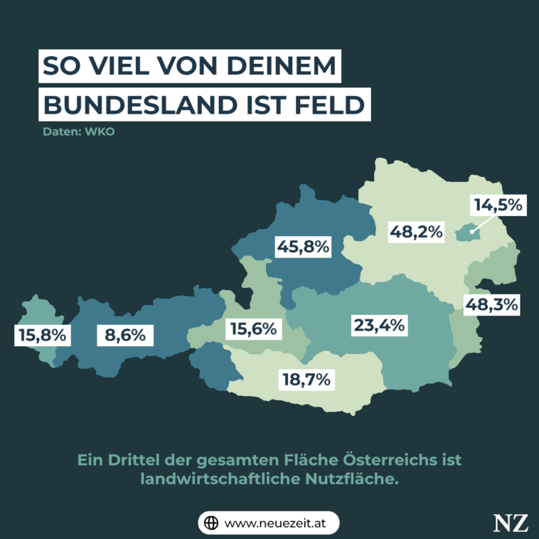 Feldfläche Österreich Bundesländer