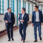 Die SPÖ-Landesparteivorsitzenden der Bundesländer Tirol, OÖ und NÖ, Georg Dornauer, Michael Lindner und Sven Hergovich