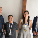 1. Vizebürgermeister Jürgen Jakob, Vizeweltmeisterin Monika Nguyen, Weltmeisterin Mia-Laura Baumgartner und Klubobmann Robert Hergovich // Credits: SPÖ Klub