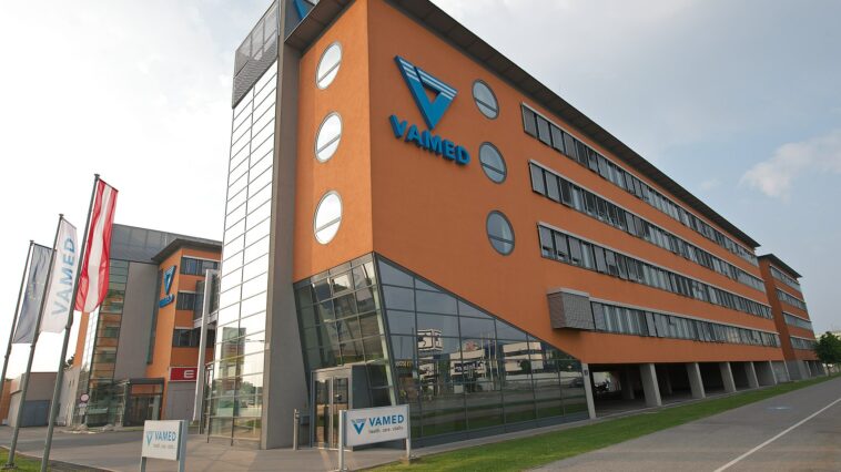 Außenansicht VAMED Zentrale in Wien Reha-Zentren verscherbelt von Bundesregierung an französischen Fonds Privatisierung.