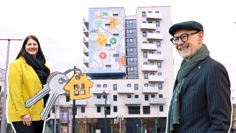 Der neue Gemeindebau Willi Resetarits Hof wurde von Wohnbaustadträtin Kathrin Gaal an die Bürger:innen übergeben.