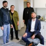 Dr. Wiesmayr, Dr. Finger, Gesundheitsreferentin Grander und Bürgermeister Schobesberger in den Ordinationsräumlichkeiten des neuen PVZ