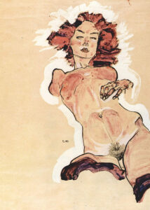 Ein Gemälde von Egon Schiele: Female Nude