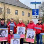 Demonstration gegen den Dollfuß-Platz in Mank in Niederösterreich